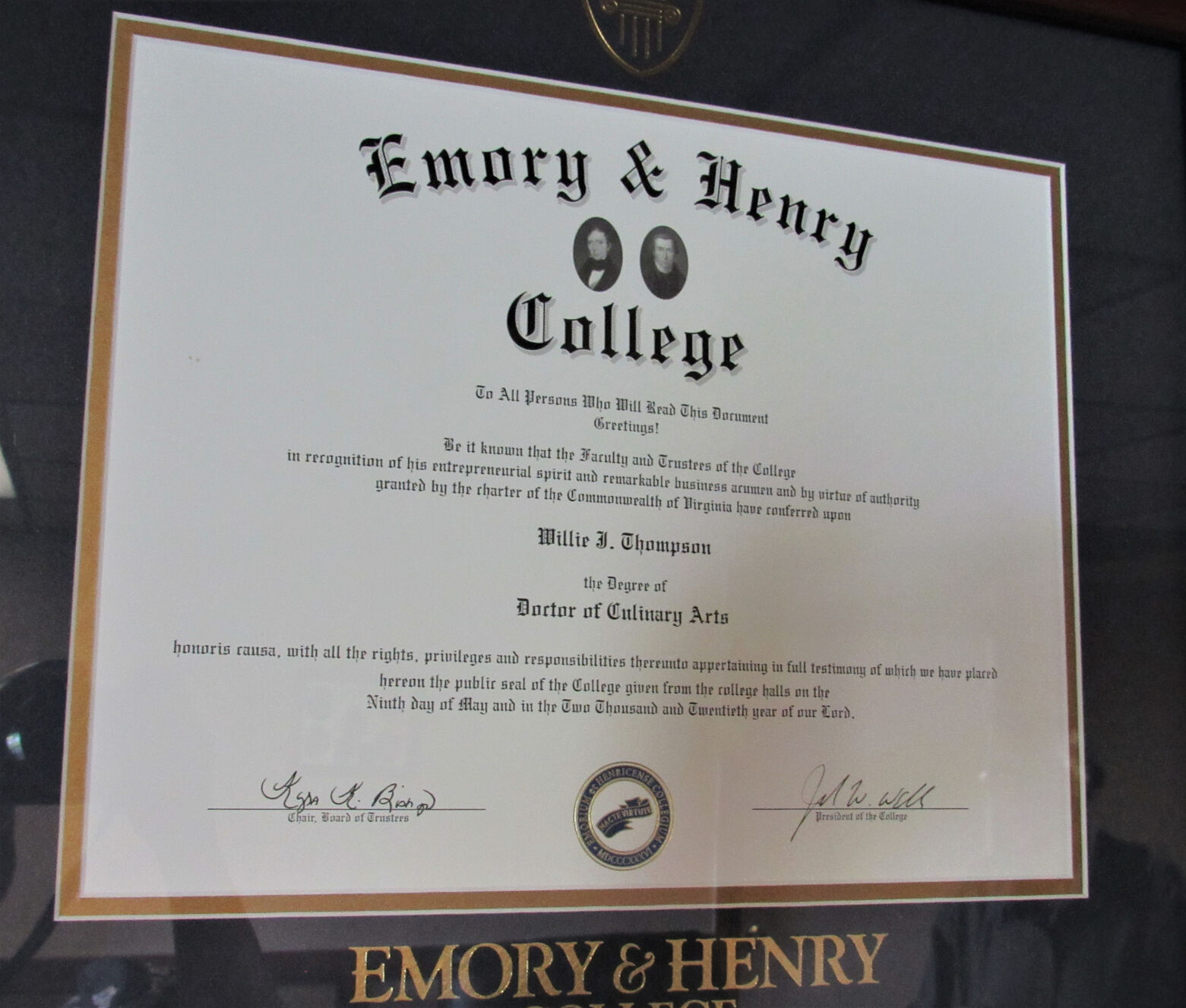 Emory & Henry Willie Thompson 03